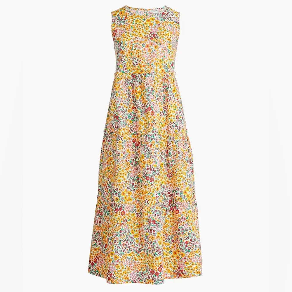 J Crew Floral Midi Dress